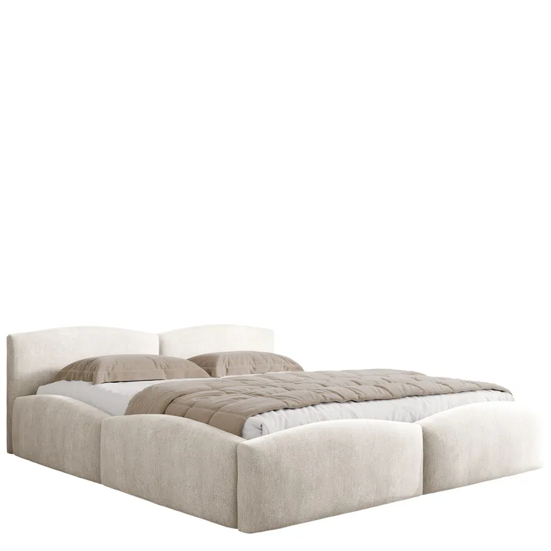 Aldrosen sengeramme med oppbevaring 140x200 cm, beige