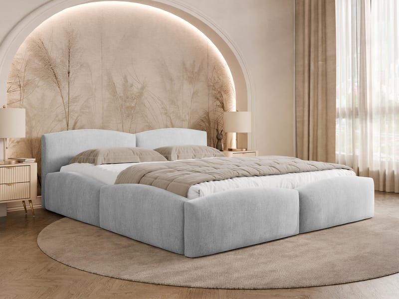 Aldrosen sengeramme med oppbevaring 140x200 cm - grå - Møbler - Senger - Senger med oppbevaring