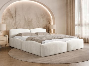 Aldrosen sengeramme med oppbevaring 160x200 cm - beige - Møbler - Senger - Senger med oppbevaring