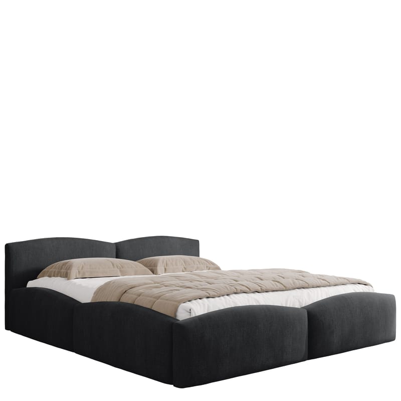 Aldrosen sengeramme med oppbevaring 160x200 cm, svart