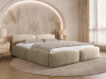 Aldrosen sengeramme med oppbevaring 180x200 cm - beige - Møbler - Senger - Senger med oppbevaring