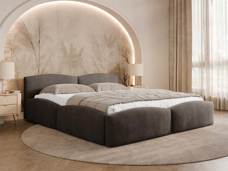 Aldrosen sengeramme med oppbevaring 180x200 cm - brun - Møbler - Senger - Senger med oppbevaring