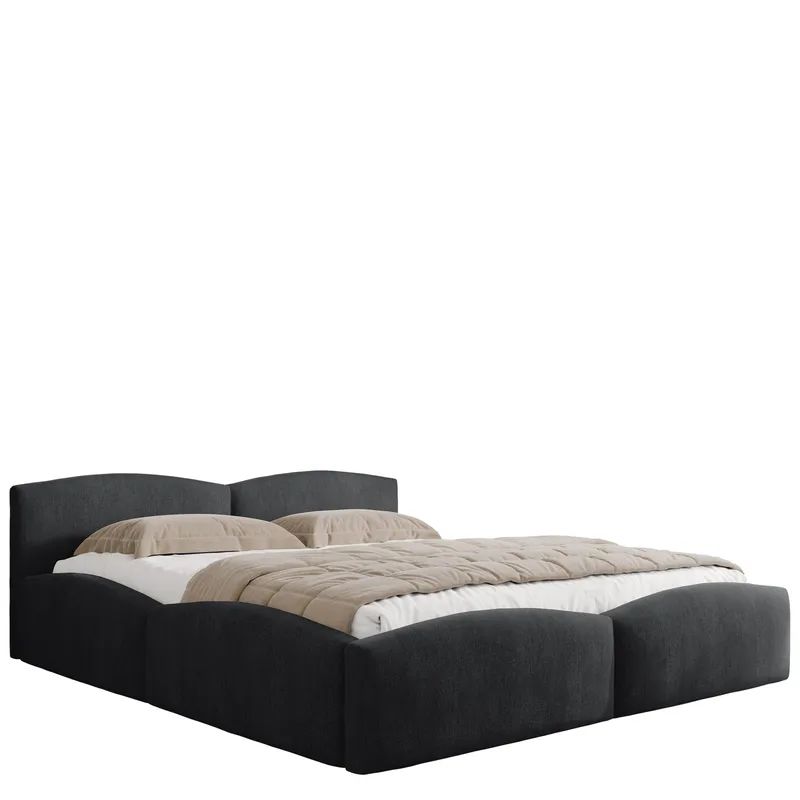 Aldrosen sengeramme med oppbevaring 180x200 cm, svart