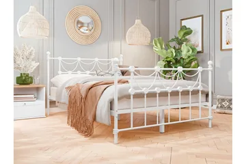 Alexa Sengeramme 120x200 cm - Hvit - Møbler - Senger - Sengeramme & sengestamme