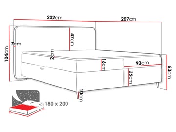 Allgunnen Sengepakke Kontinentalseng 180x200 cm - Grønn - Møbler - Senger - Kontinentalsenger