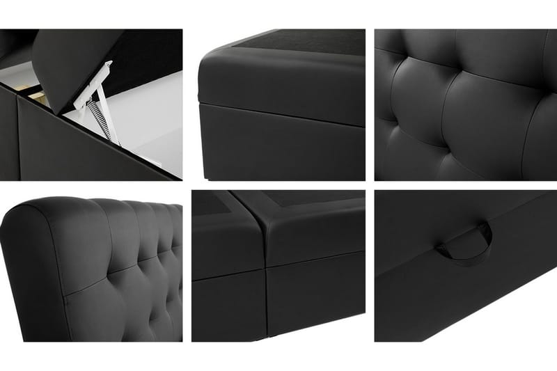 Alvik Sengpakke Kontinentalseng 160x200 cm - Svart - Møbler - Senger - Kontinentalsenger