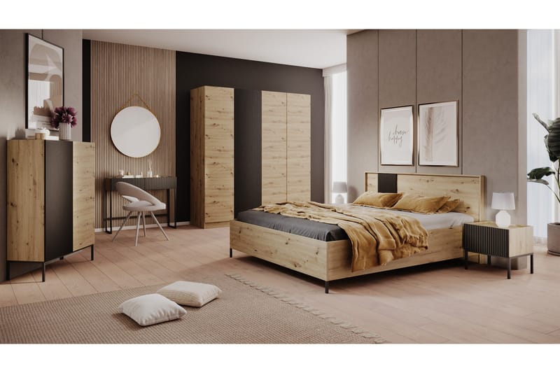 Amelus Møbelsett til Soverom - Brun - Møbler - Senger - Møbelsett til soverom