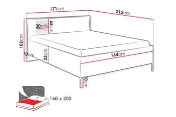Amelus Sengeramme 160x200 cm - Brun - Møbler - Senger - Sengeramme & sengestamme