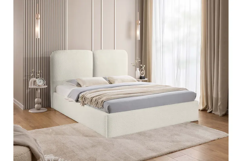 Arondel Oppbevaringsseng - Hvit/Grå/Svart - Møbler - Senger - Senger med oppbevaring