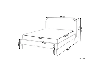 Baako Sengramme 160x200 cm - Beige/Svart - Møbler - Senger - Sengeramme & sengestamme