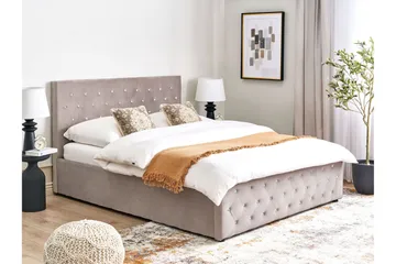 Badar Sengramme 160x200 cm - Taupe - Møbler - Senger - Senger med oppbevaring