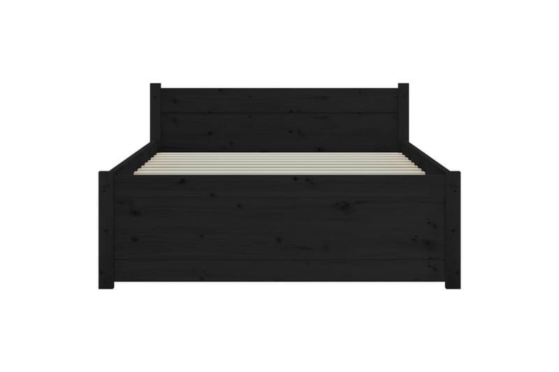 beBasic Sengeramme svart heltre 90x200 cm - Svart - Sengeramme & sengestamme