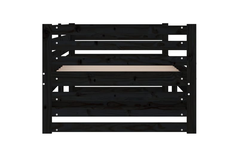 beBasic Uttrekkbar dagseng svart 2x(90x190) cm heltre furu - Svart - Sengeramme & sengestamme