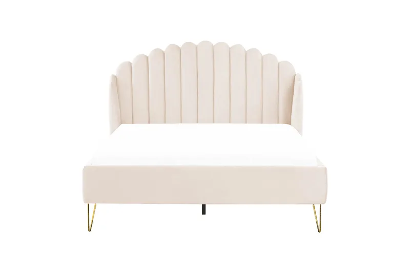 Benicio Sengramme 140x200 cm - Beige/Gull - Møbler - Senger - Sengeramme & sengestamme