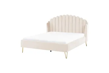 Benicio Sengramme 160x200 cm - Beige/Gull - Møbler - Senger - Sengeramme & sengestamme