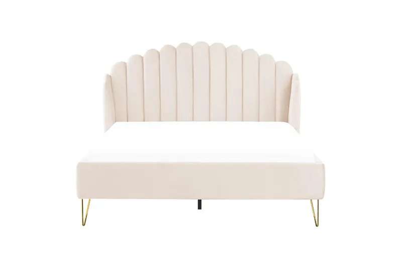 Benicio Sengramme 160x200 cm - Beige/Gull - Møbler - Senger - Sengeramme & sengestamme