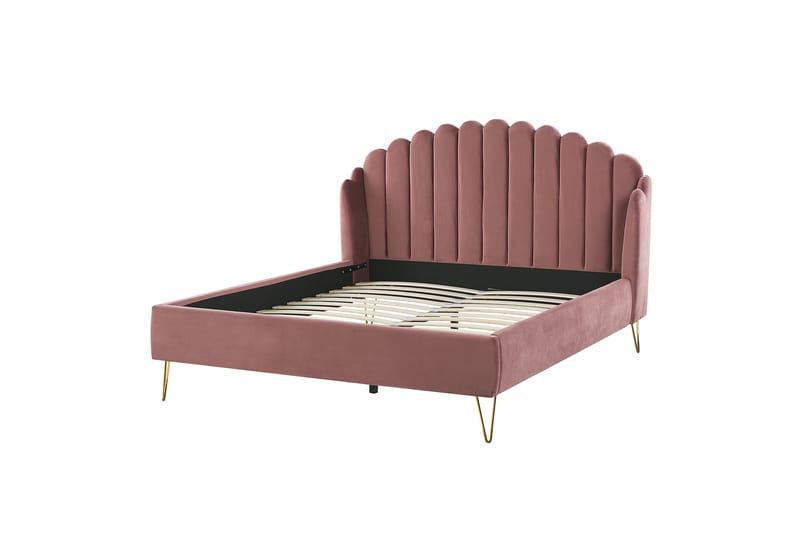 Benicio Sengramme 160x200 cm, Rosa/Gull