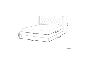 Bernie Sengramme 160x200 cm - Beige/Gull - Møbler - Senger - Sengeramme & sengestamme
