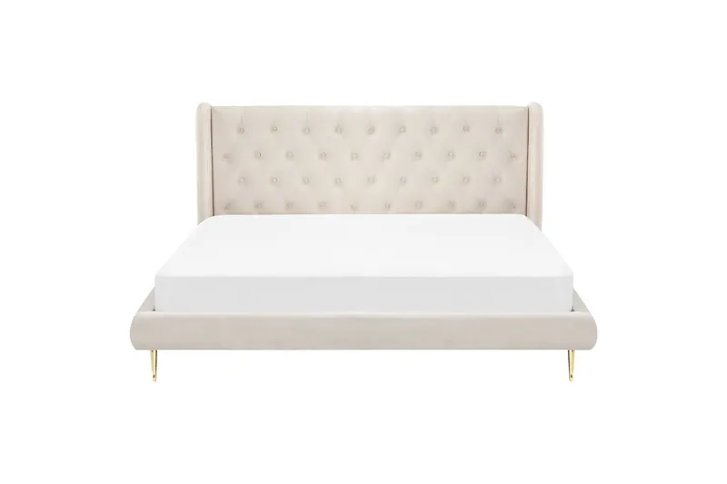 Bernie Sengramme 180x200 cm - Beige/Gull - Møbler - Senger - Sengeramme & sengestamme
