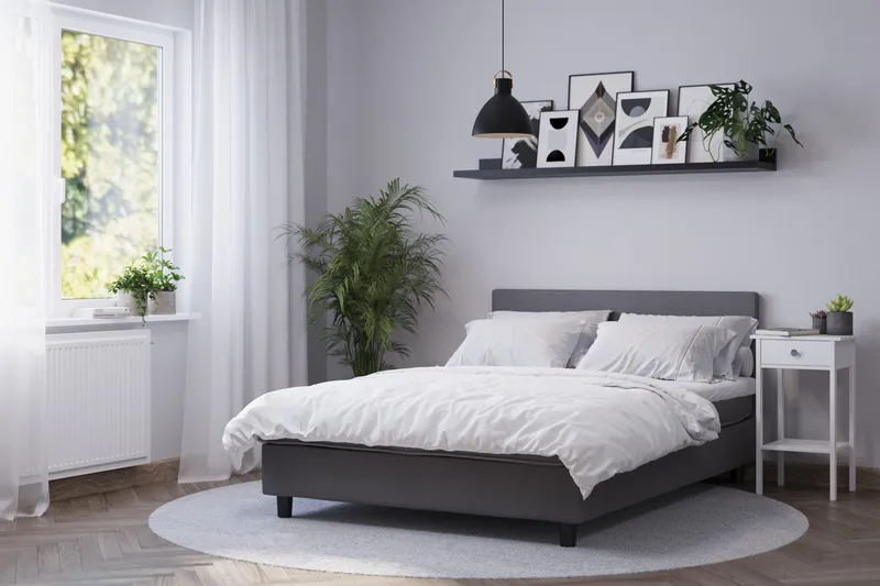 Billingen Komplett Sengepakke 120x200 cm - Grå - Møbler - Senger - Kontinentalsenger