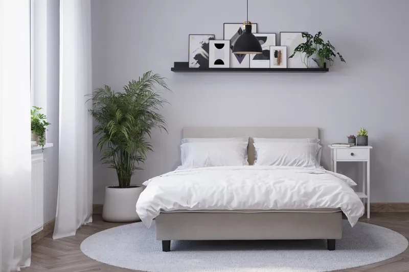 Billingen Komplett Sengepakke 160x200 cm - Beige - Møbler - Senger - Enkeltsenger