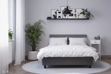 Billingen Komplett Sengepakke 90x200 cm - Grå - Møbler - Senger - Kontinentalsenger