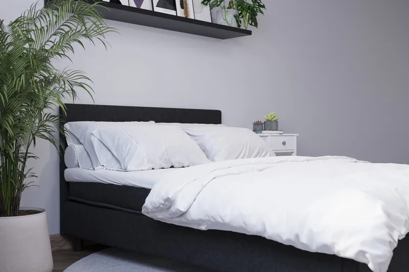 Billingen Komplett Sengepakke 90x200 cm - Svart - Møbler - Senger - Kontinentalsenger