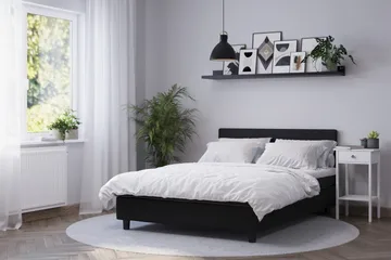 Billingen Kontinentalseng 160x200 cm - Svart - Møbler - Senger - Kontinentalsenger