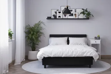 Billingen Kontinentalseng 160x200 cm - Svart - Møbler - Senger - Kontinentalsenger