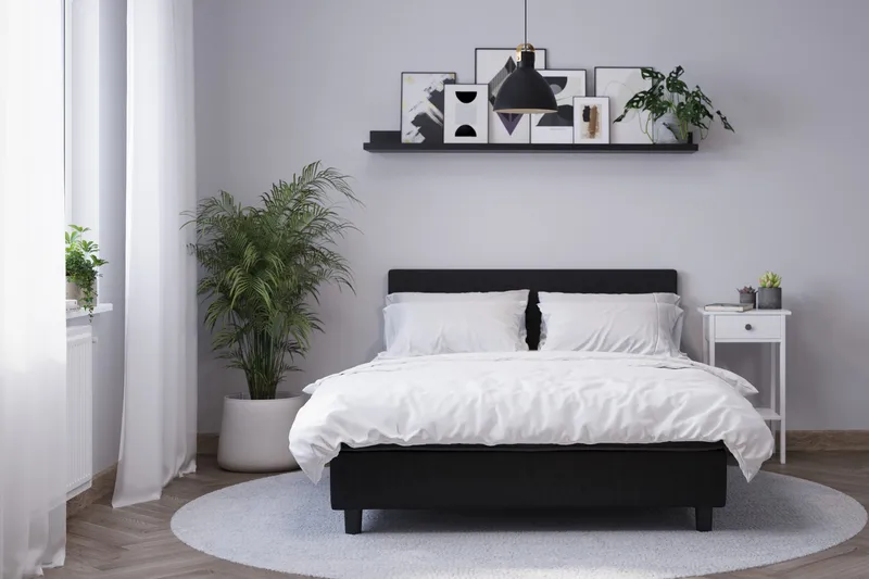 Billingen Kontinentalseng 160x200 cm - Svart - Møbler - Senger - Kontinentalsenger