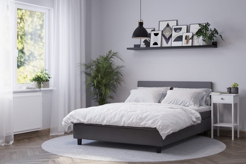 Billingen Kontinentalseng 90x200 cm - Grå - Møbler - Senger - Kontinentalsenger