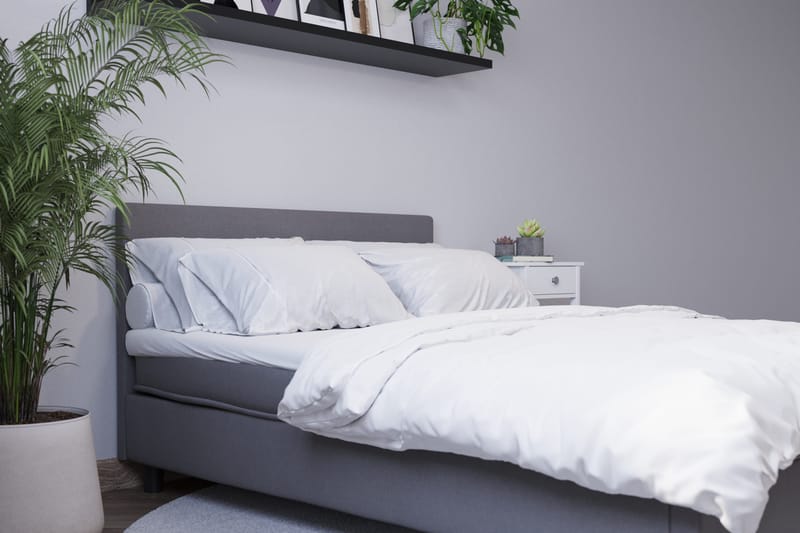Billingen Kontinentalseng 90x200 cm - Grå - Møbler - Senger - Kontinentalsenger