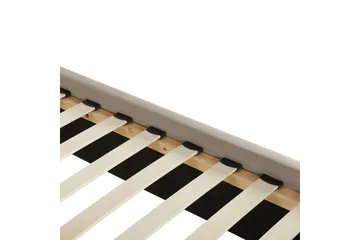 Bode Myk Sengeramme 180x200 cm i Fløyel med Sengegavl - Taupe - Møbler - Senger - Sengeramme & sengestamme