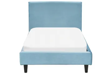 Bossom Sengeramme 90x200 cm i Fløyel med Sengegavl - Blå - Møbler - Senger - Sengeramme & sengestamme