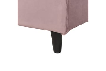 Bossom Sengeramme 90x200 cm i Fløyel med Sengegavl - Rosa - Møbler - Senger - Sengeramme & sengestamme