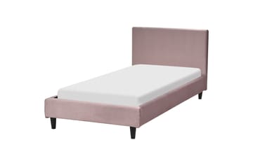 Bossom Sengeramme 90x200 cm i Fløyel med Sengegavl - Rosa - Møbler - Senger - Sengeramme & sengestamme