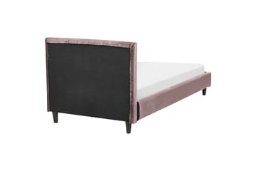 Bossom Sengeramme 90x200 cm i Fløyel med Sengegavl - Rosa - Møbler - Senger - Sengeramme & sengestamme