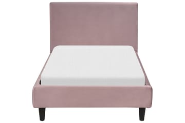 Bossom Sengeramme 90x200 cm i Fløyel med Sengegavl - Rosa - Møbler - Senger - Sengeramme & sengestamme