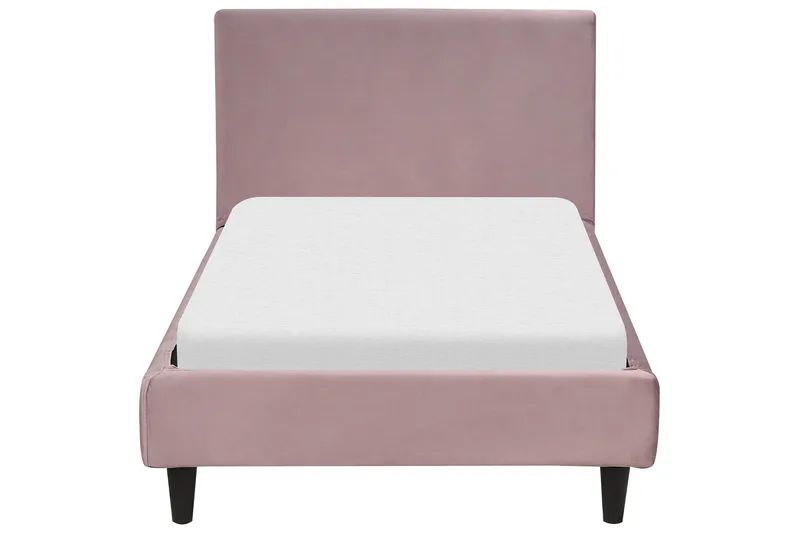 Bossom Sengeramme 90x200 cm i Fløyel med Sengegavl - Rosa - Møbler - Senger - Sengeramme & sengestamme