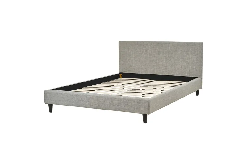 Bossom Sengramme 140x200 cm, Grå/Mørkt tre