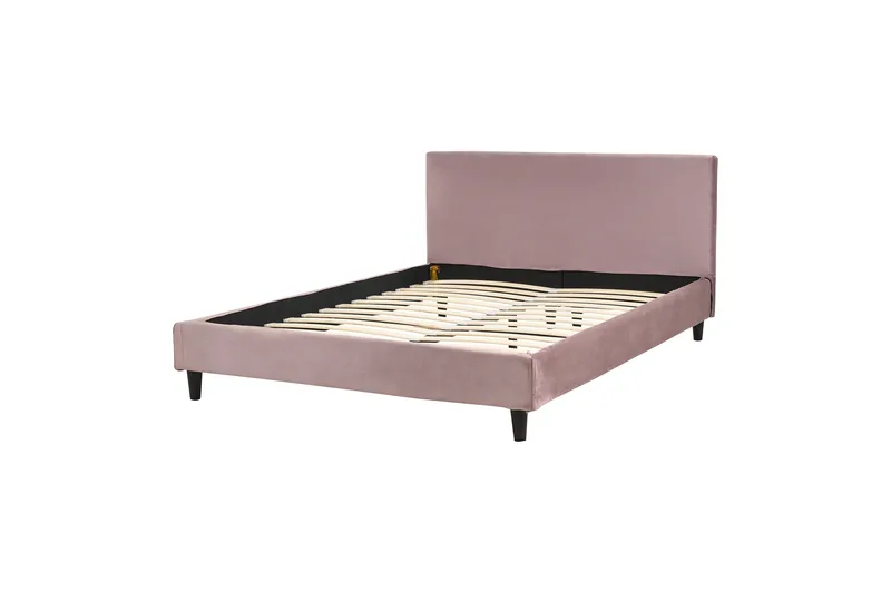 Bossom Sengramme 140x200 cm, Rosa/Mørkt tre