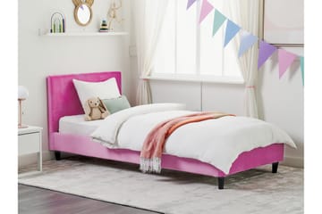 Bossom Sengramme 90x200 cm - Rosa/Mørkt tre - Møbler - Senger - Sengeramme & sengestamme