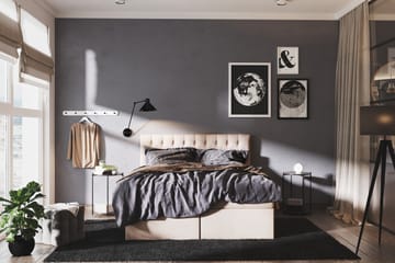 Box Bed Boxy Beige - 140x200 cm - Møbler - Senger - Rammeseng