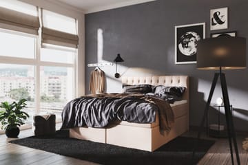 Box Bed Boxy Beige - 140x200 cm - Møbler - Senger - Rammeseng