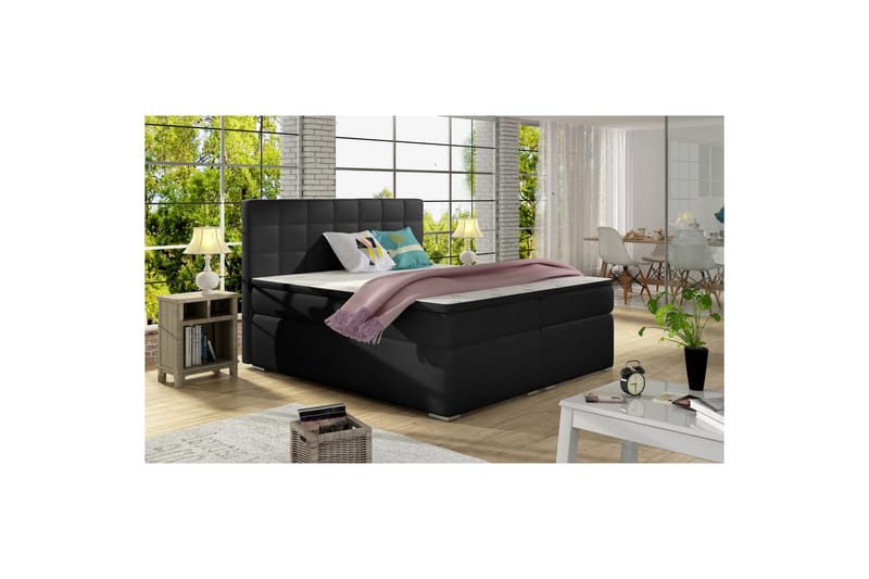 Box Spring Eltap Alice - 140x200 cm, Soft 11, Svart - Møbler - Senger - Kontinentalsenger