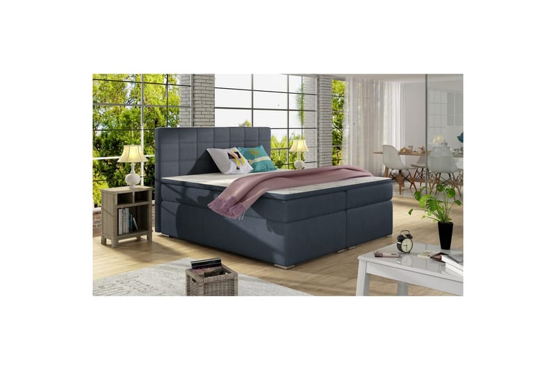 Box Spring Eltap Alice - 160x200 cm, Soro 76, Blå - Møbler - Senger - Kontinentalsenger