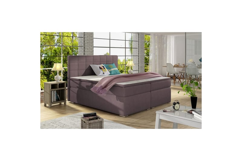 Box Spring Eltap Alice - 180x200 cm, Soro 65, Lilla - Møbler - Senger - Kontinentalsenger