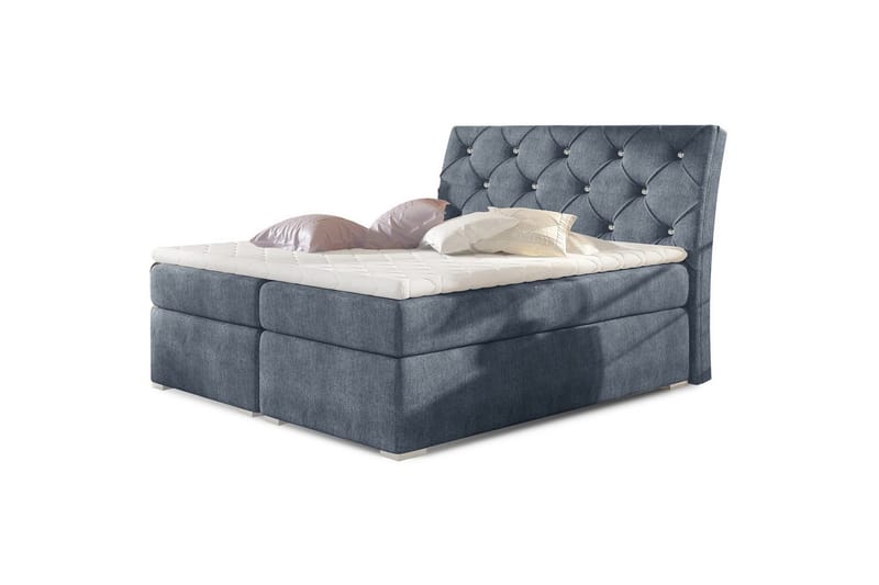 Box Spring Eltap Balvin - 140x200 cm, Omega 86, Blå - Møbler - Senger - Kontinentalsenger