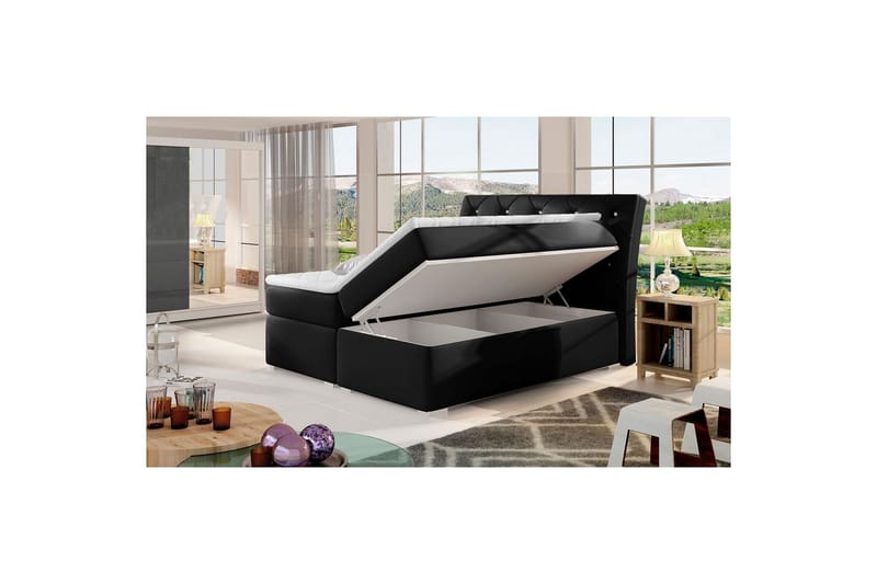 Box Spring Eltap Balvin - 140x200 cm, Soft 11, Svart - Møbler - Senger - Kontinentalsenger