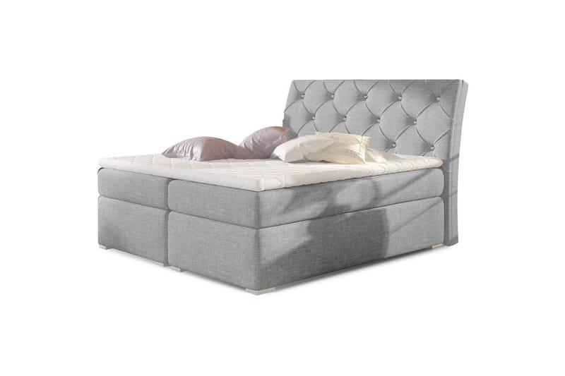 Box Spring Eltap Balvin - 160x200 cm, Sawana 21, Grå - Møbler - Senger - Kontinentalsenger